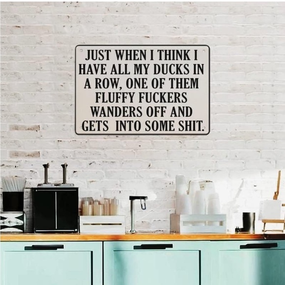 Funny Duck Metal Tin Wall Sign 8x12 Inch ~Host Pick~ - Picture 6 of 7